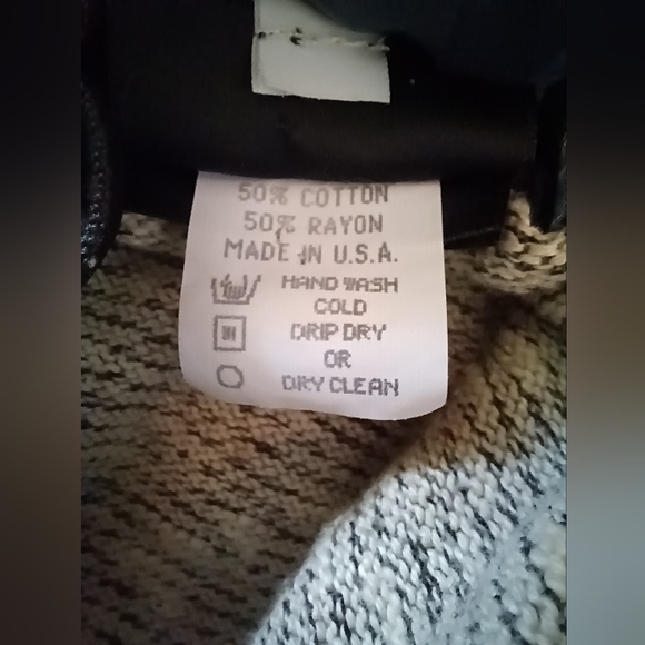 Vintage K.d. Spring Cardigan Black Pipe Stitching Faux Scarf Embroidered… - Picture 13 of 15